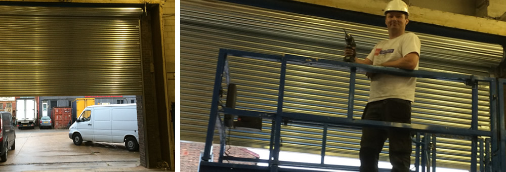 RSG 3-phase industrial shutter securing a commercial warehouse in Slough