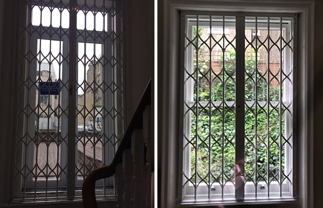 RSG1200 LPS1175 collapsible grilles fitted in Central London.