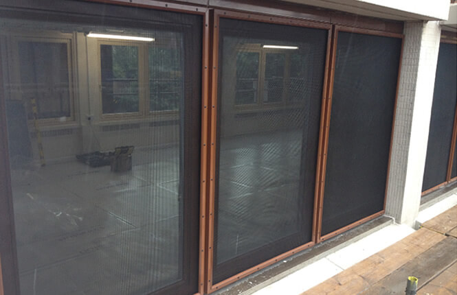 RSG2200 crime shields defending office side-access windows in Islington.