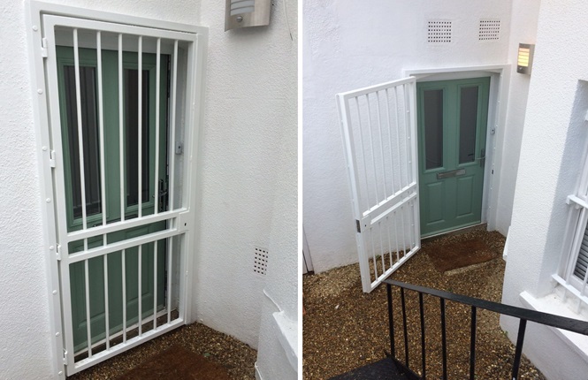 RSG3000 security gate fitted to a domestic property in West Hampstead, NW London.