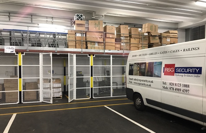 RSG4000 security enclosures fitted to a warehouse in Central London.