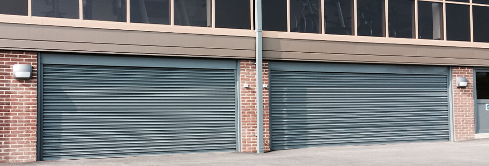 RSG5000 galvanised roller shutters fitted on commercial outlets in Mitcham