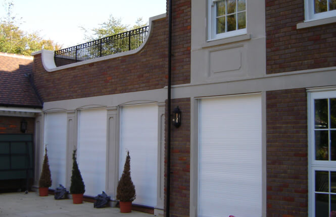 RSG5100 electrically operated roller shutters on residence in Croydon.