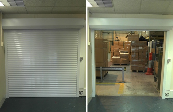 RSG5200 security shutter on a store room of a commercial complex in Walthamstow.