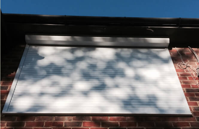 RSG5300 light weight shutter providing shading on a residence in North London.