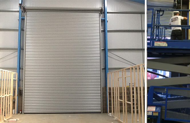 RSG6000 3-Phase industrial security shutter fitted on warehouse in Essex.