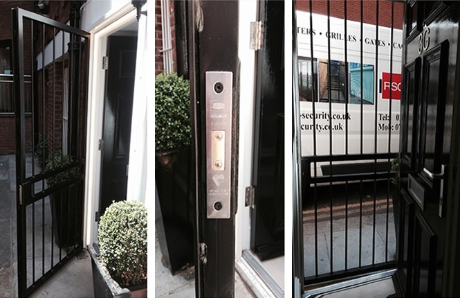 RSG3000 security door gate on residential appartment in Knightsbridge.