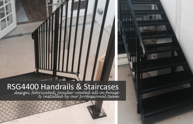 RSG4400 handrails and staircase on domestic property.