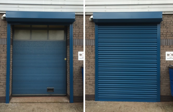 RSG5000 industrial roller shutter fitted securing the rear of an industrial store in Wembley.