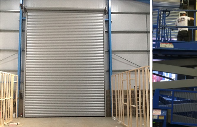 fitting of industrial shutter in South London.